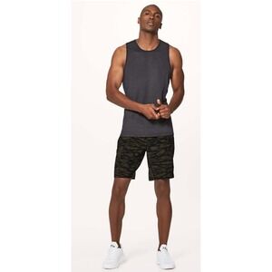 Lululemon Pace Breaker Short 9" Bricollage Military Green Black Mens M M7907S